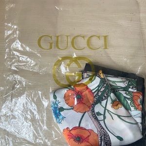 gucci silk satin scarf